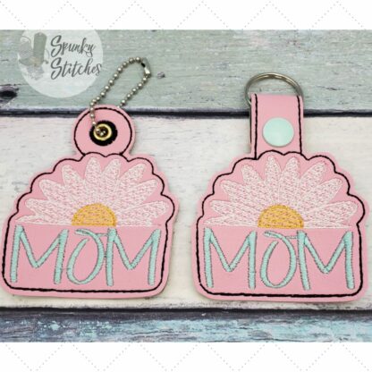 Daisy Mom Key Fob and Zipper Pull