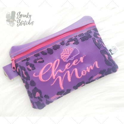 Leopard Cheer Mom Zipper Bag