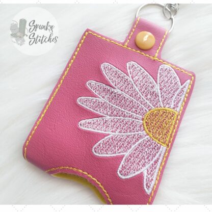 Half Daisy Hand Sanitizer Holder Key Fob