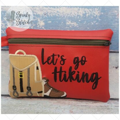 Let's Go Hiking Zipper Bag