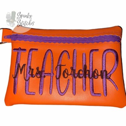 Teacher Zipper Bag (you must add teacher name)