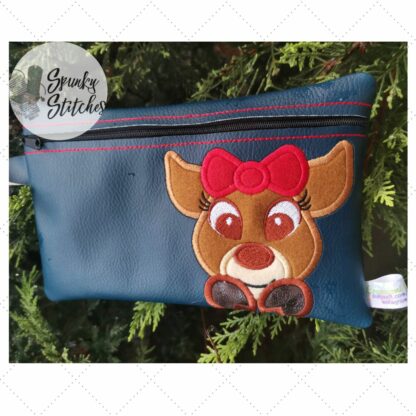 Girl Reindeer Zipper Bag