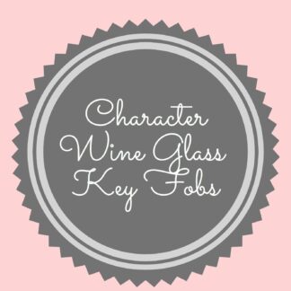 Character Wine Glass Key Fobs