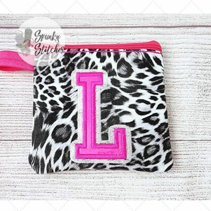 L Block Letter Zipper Bag