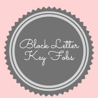 Block Letter Key Fobs