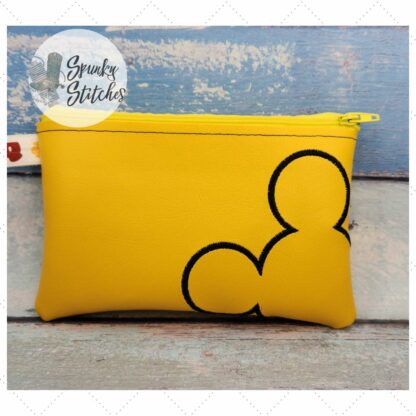 Diagonal Mouse Zipper Bag (no applique)