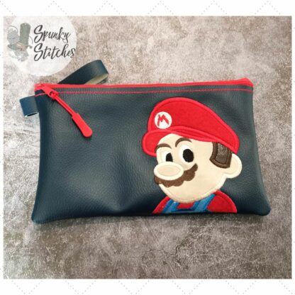 Red Mustache Brother Zipper Bag