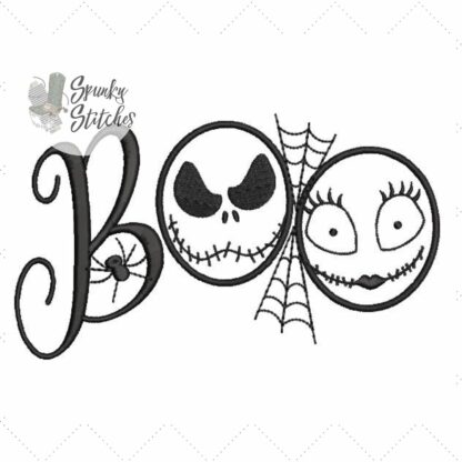 Boo Sally And Jack Embroidery File