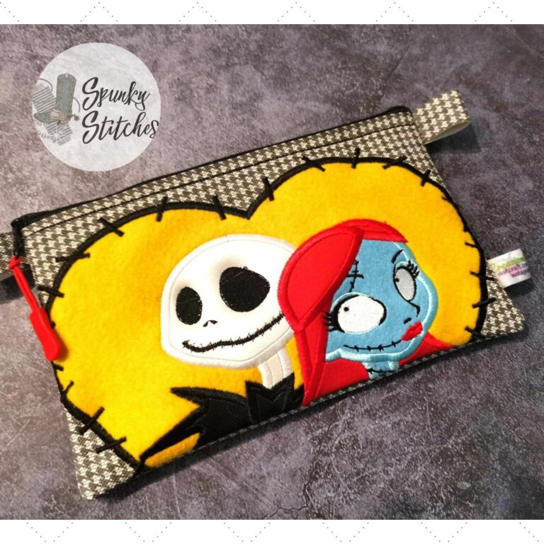 Heart Jack And Sally Zipper Bag