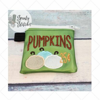 Pumpkins 25 Cents Zipper Bag 4x4