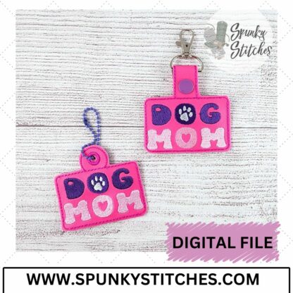 Dog Mom Key Fob and Zipper Pull