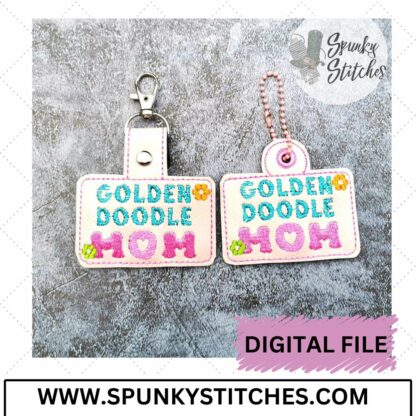 Golden Doodle Mom Key Fob and Zipper Pull