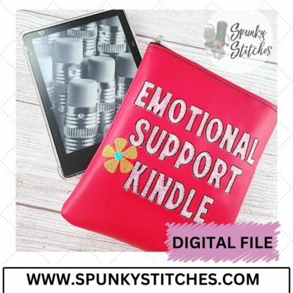 Emotional Support Kindle Zipper Bag