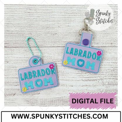 Labrador Mom Key Fob and Zipper Pull