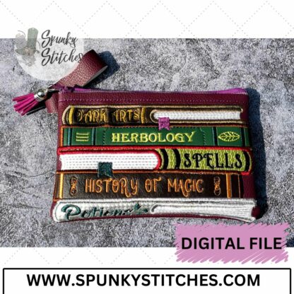 Wizard Books Zipper Bag