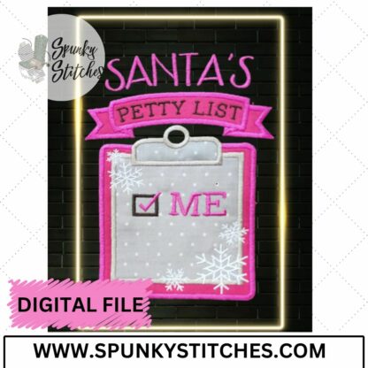 Santa's Petty List Applique - Image 2