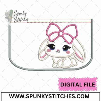 Big Bow Bunny Trifold Zipper Wallet Top ADD ON (wallet isn't included)