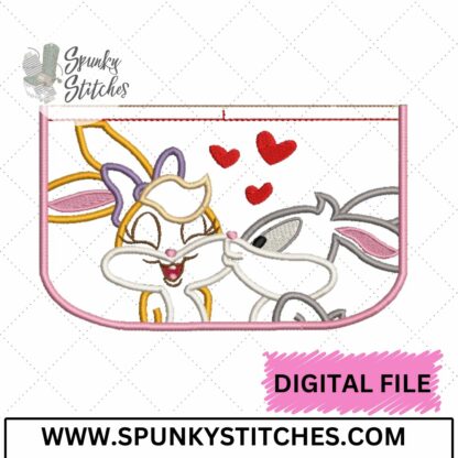 Bunny Love Trifold Zipper Wallet Top ADD ON (wallet isn't included)