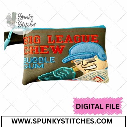 Baseball League Chewing Gum Zipper Bag