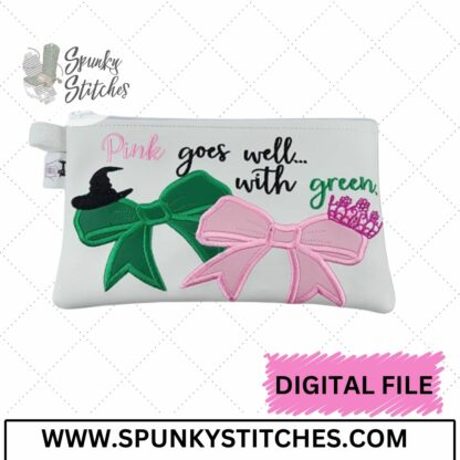 Pink Goes Well With Green Zipper Bag