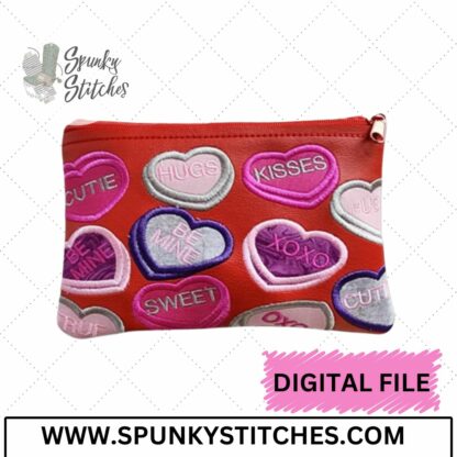 Valentine Heart Candy Zipper Bag