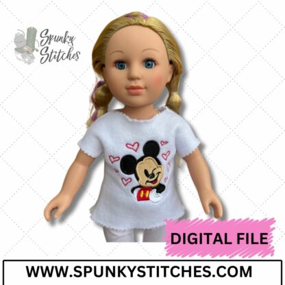 18in Boy Mouse Hearts Shirt