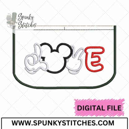 Mouse Love Trifold Zipper Wallet Top ADD ON (wallet isn't included)