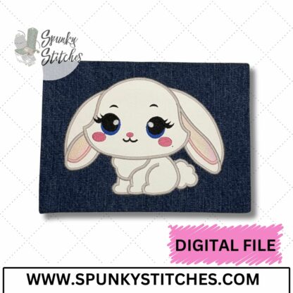 Cute Bunny Embroidery Applique - Image 2