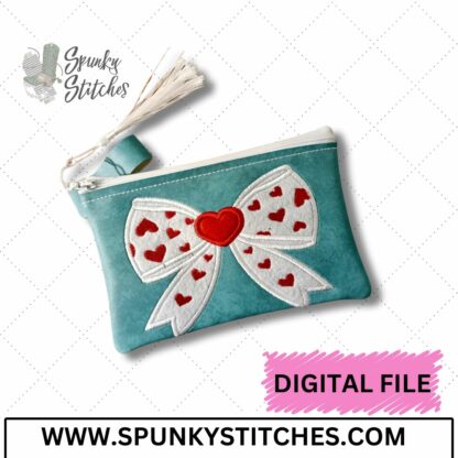 Heart Bow Zipper Bag