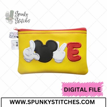 Mouse Love Zipper Bag