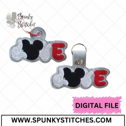 Mouse Love Key Fob and Zipper Pull