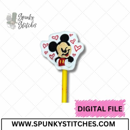 Boy Mouse Hearts Pencil Topper