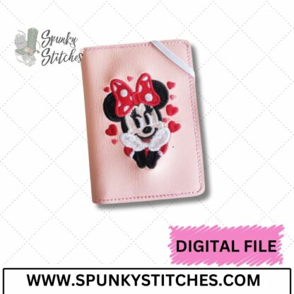 Girl Mouse Hearts Mini Notebook Cover