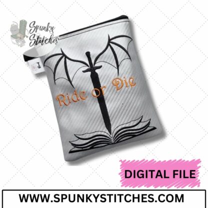 Fourth Winged Dragon Vertical Zipper Bag