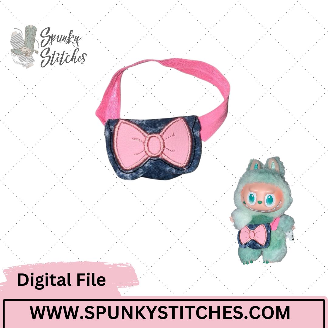 Bubu Monster Bow Purse Digital Embroidery File