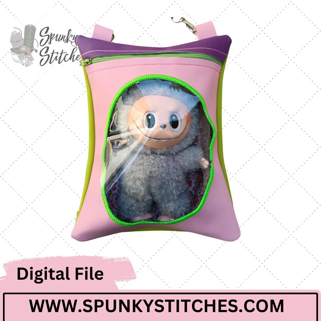 Bubu Monster Holder Zipper Bag Embroidery File Digital Download