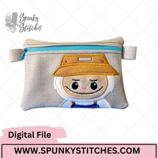 Wild Bubu Monster Zipper Bag Embroidery File Digital Download