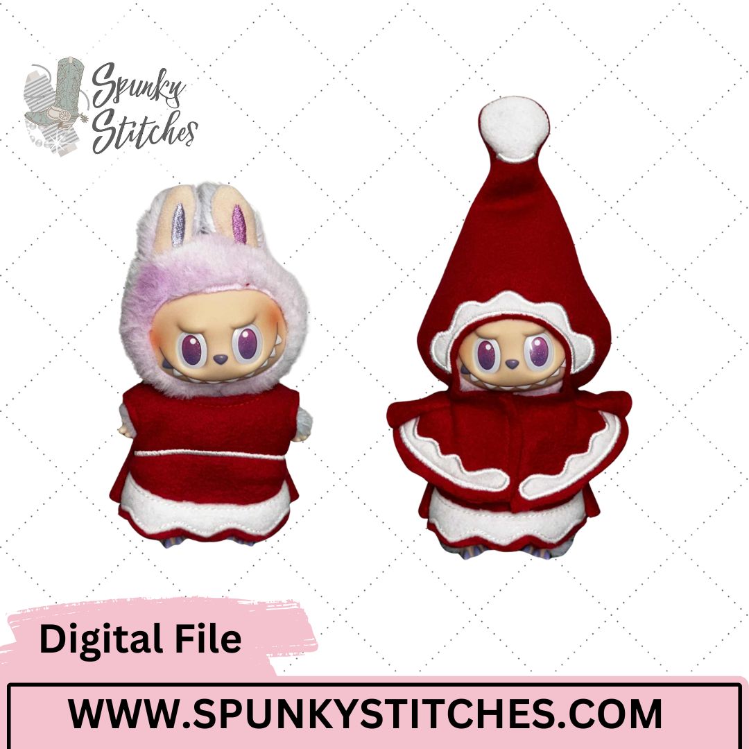 Bubu Monster Christmas Elf Costume Digital Embroidery File