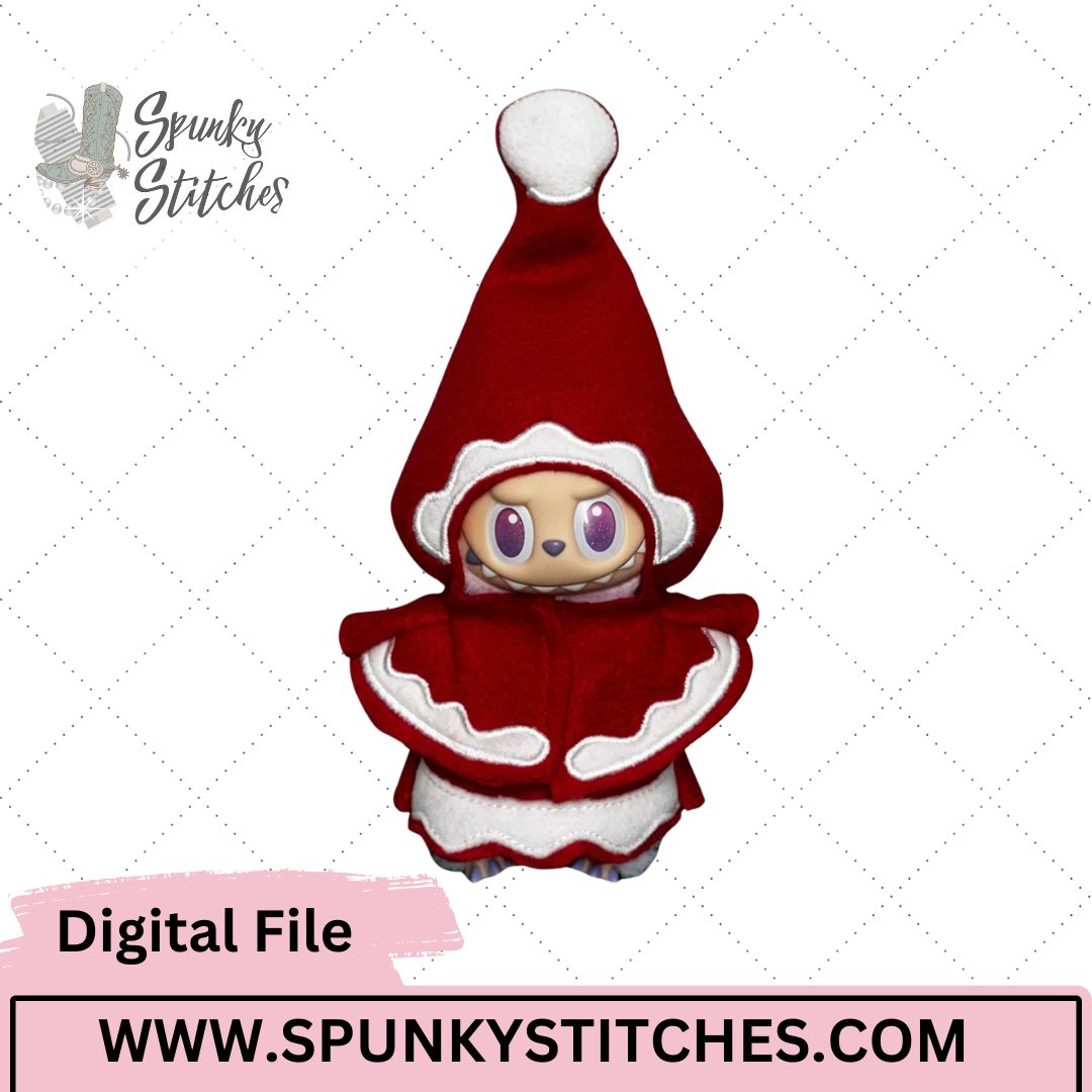 Bubu Monster Christmas Elf Costume Digital Embroidery File - Image 2