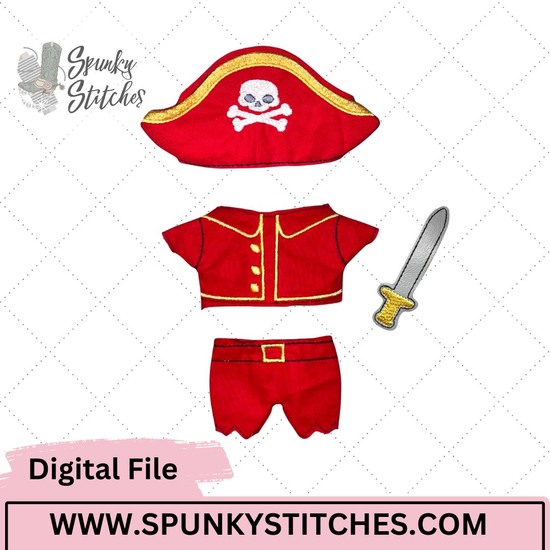 Bubu Monster Pirate Costume Digital Embroidery File - Image 2