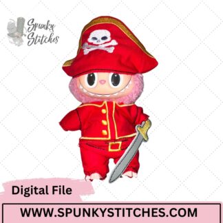 Bubu Monster Pirate Costume Digital Embroidery File