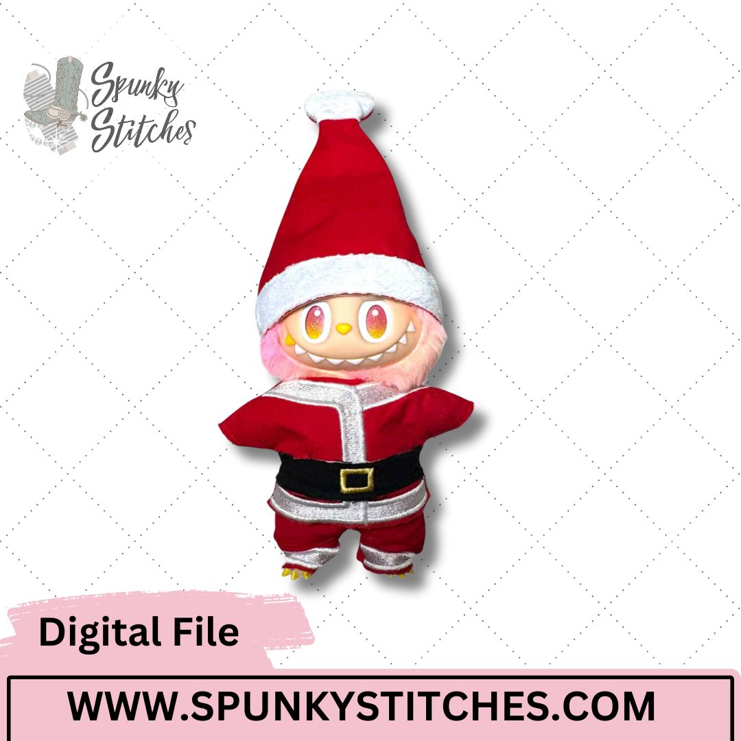 Bubu Monster Santa Costume Digital Embroidery File