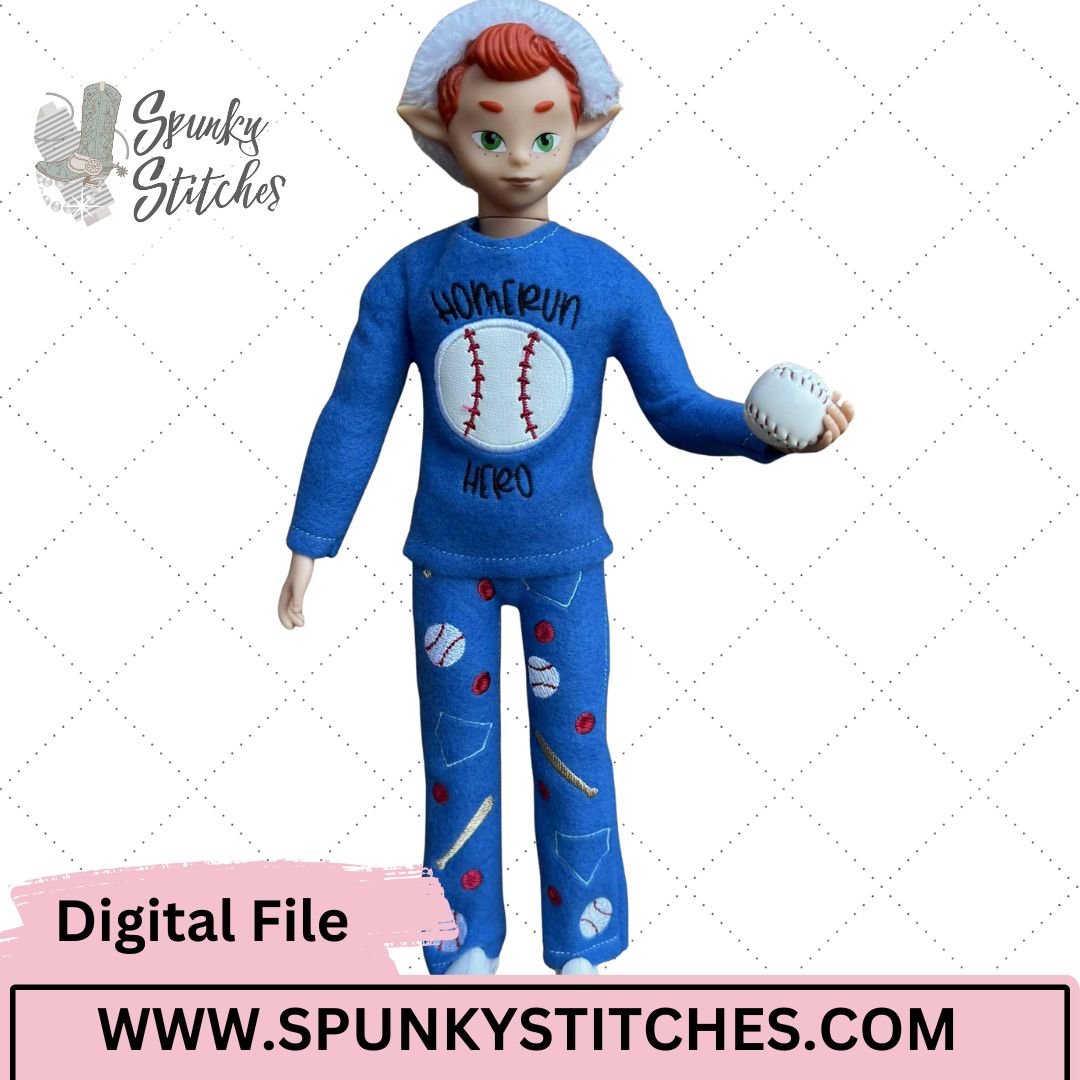 Homerun Elf Outfit Digital Embroidery File