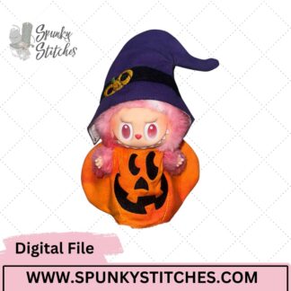Bubu Monster Witch Pumpkin Costume Digital Embroidery File