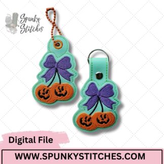 Cherry Pumpkins Key Fob and Zipper Pull