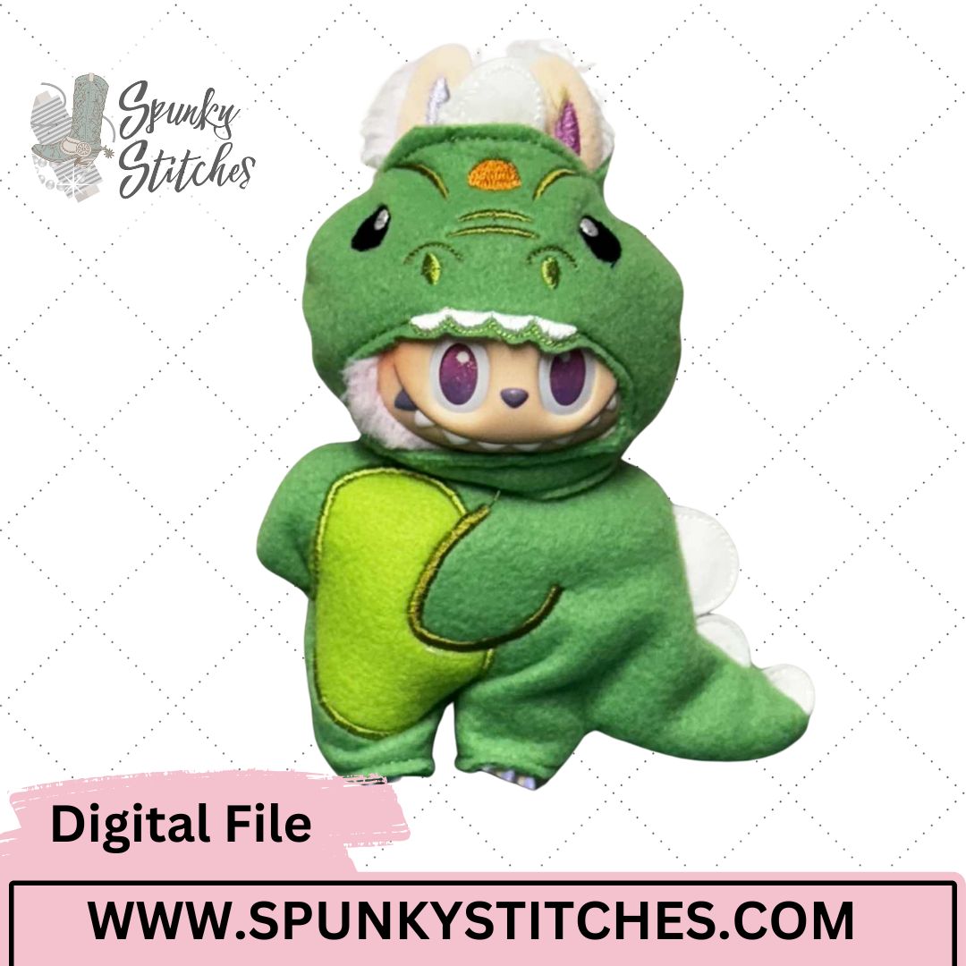 Bubu Monster Dinosaur Costume Digital Embroidery File - Image 3
