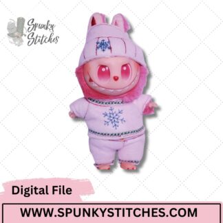Bubu Monster Snowflake Outfit And Hat Digital Embroidery File