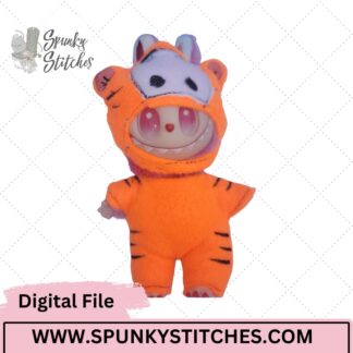 labubu tigger poncho embroidery file