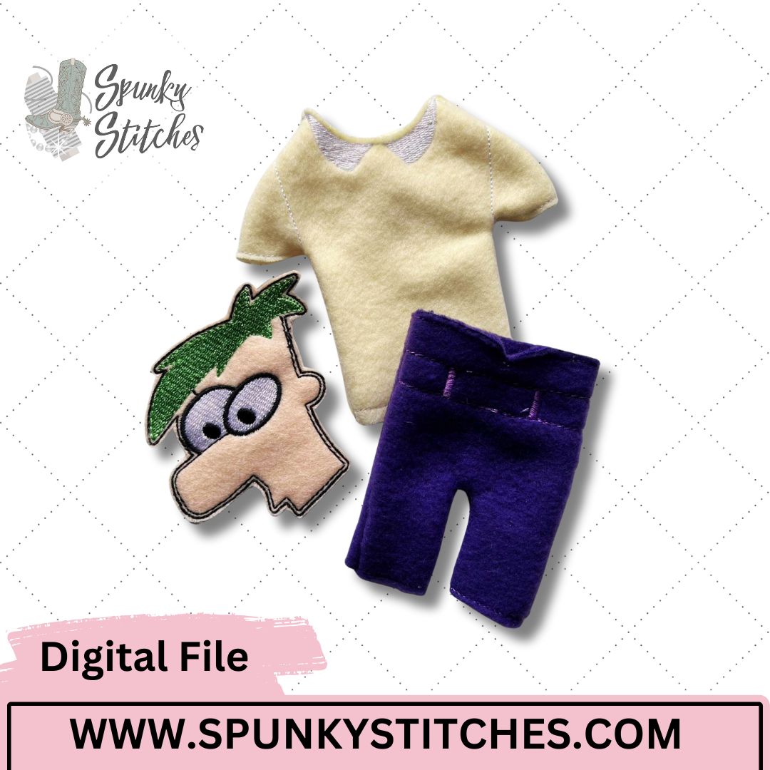 ferb elf costume embroidery file