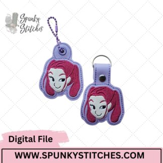 Mira Key Fob and Zipper Pull In The Hoop Embroidery File